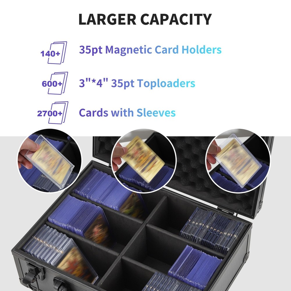 Toploader Storage Box for 3" x 4" 35pt Rigid Card, Top Loader Card Storage Ha...