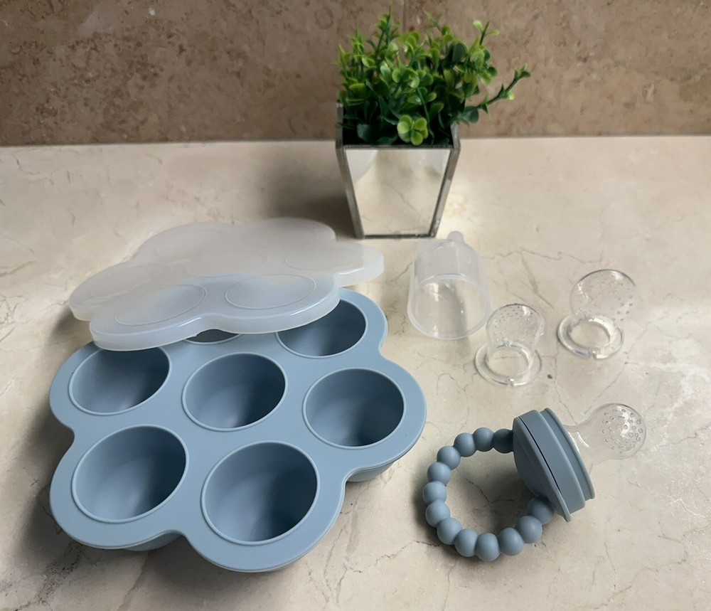 Silicone Freezer , Fruit Feeder Pacifier- Blue