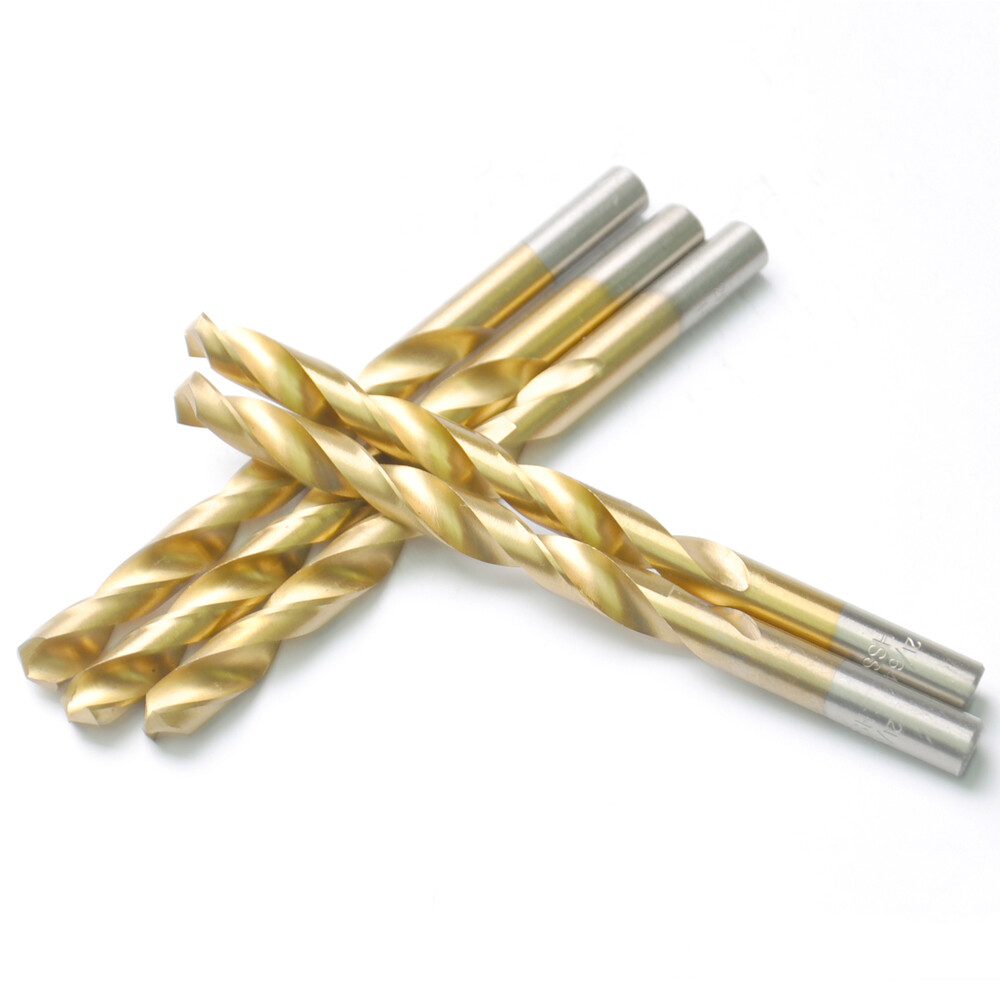 Drillforce 5PCS 1/2" Titanium Drill Bits Set HSS Metal Woodworking Drill Bit