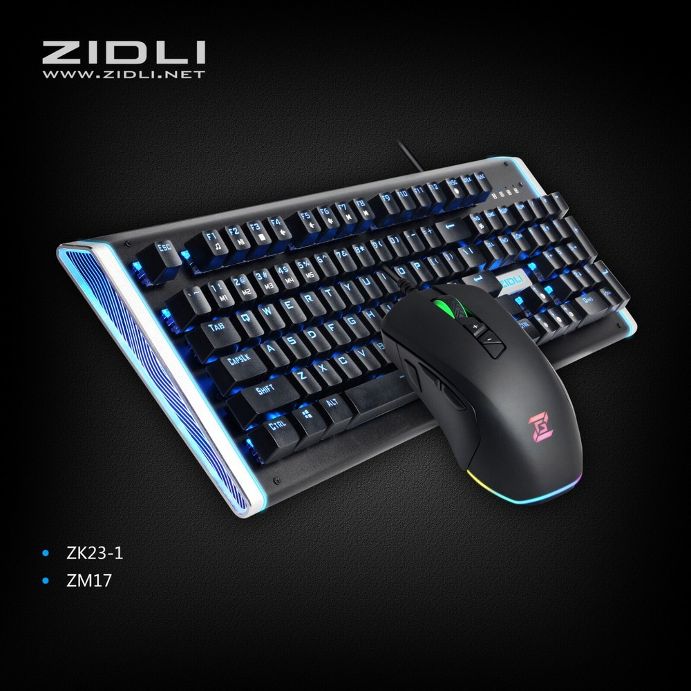 BEST Wired Optical Mechanical Gaming Keyboard & Mouse Rainbow RGB Backlit Combo