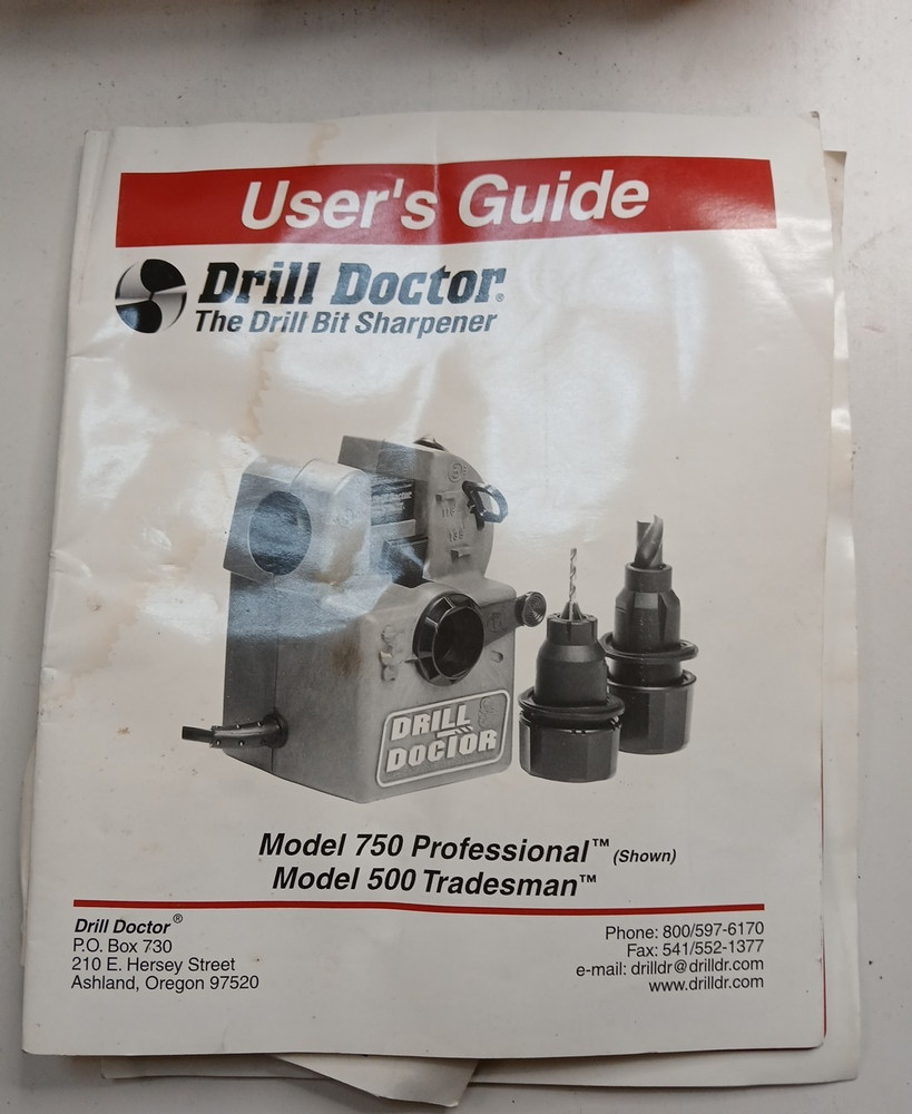 Drill Doctor DD500 Tradesman Drill Bit Sharpener Machine Incomplete PLEASE READ