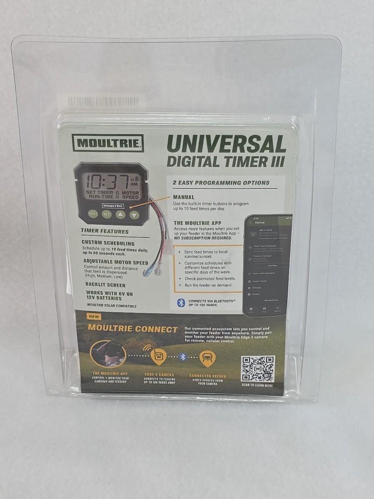 Moultrie Universal Digital Timer III Programmable Feeder Timer Black (MFA-15095)