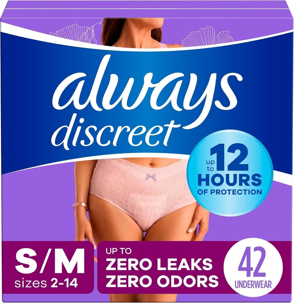 Always Discreet Incontinence Underwear - Maximum, S/M, *42 Count*