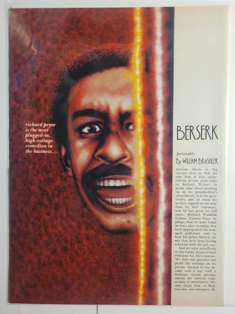 Magazine Tear Sheet w/ RICHARD PRYOR