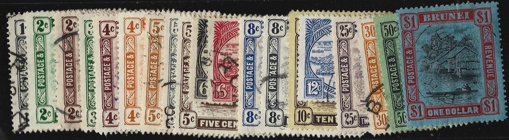 BRUNEI Scott 43-58 Lightly Hinged