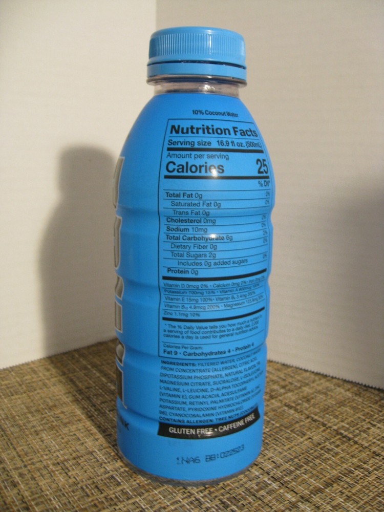 Prime Hydration Drink Beverage By Logan Paul- EMPTY Bottle - Blue Raspberry 2022