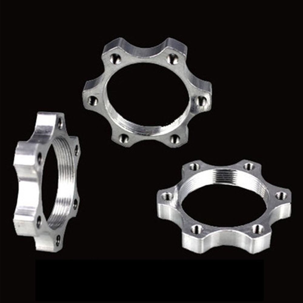 High Quality Threaded Hubs Flange Adapter Replacement Silver 2pcs 44mm