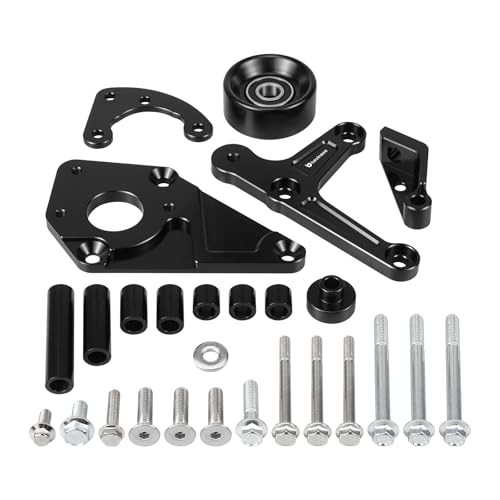 Low Mount Alternator and Power Steering Bracket Kit Compatible with LS1
