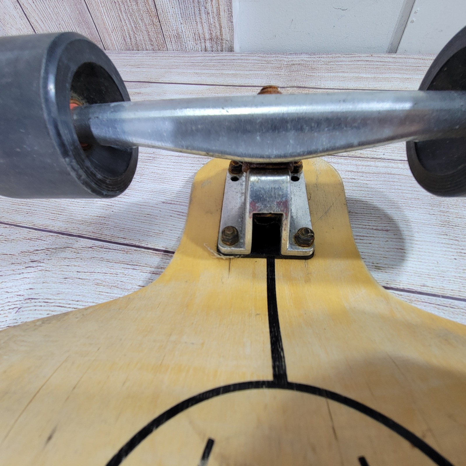 Xtreme Free Skateboard Longboard Abstract Geometric Dog Drop Down 42" (worn)