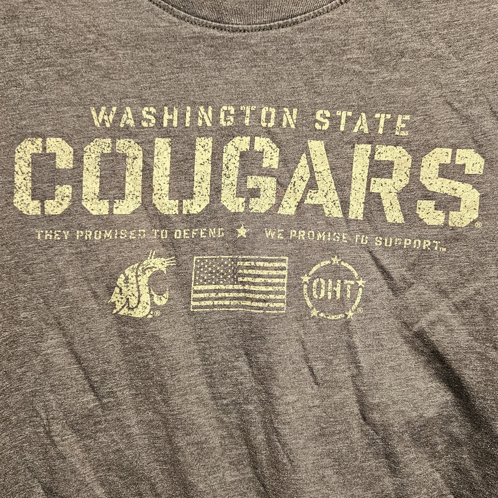 Colosseum T-Shirt Men's Size XL Cougars OHT Military Heathered Black 114166