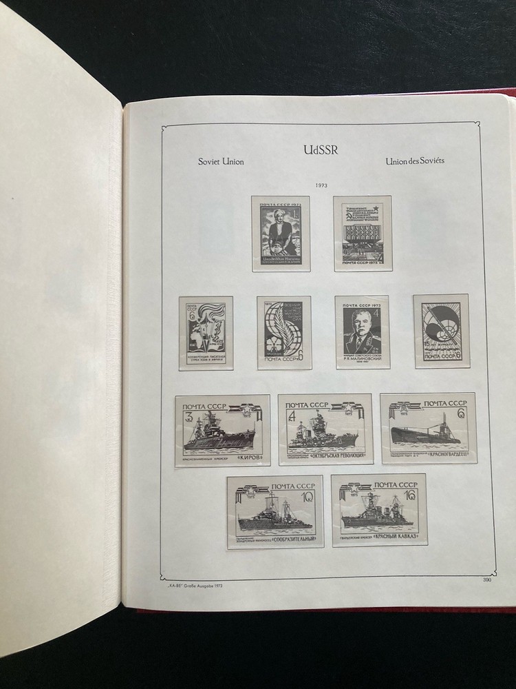 Vintage Germany KABE Hingeless Stamp Album For USSR 1968-1974 No Stamps Leather