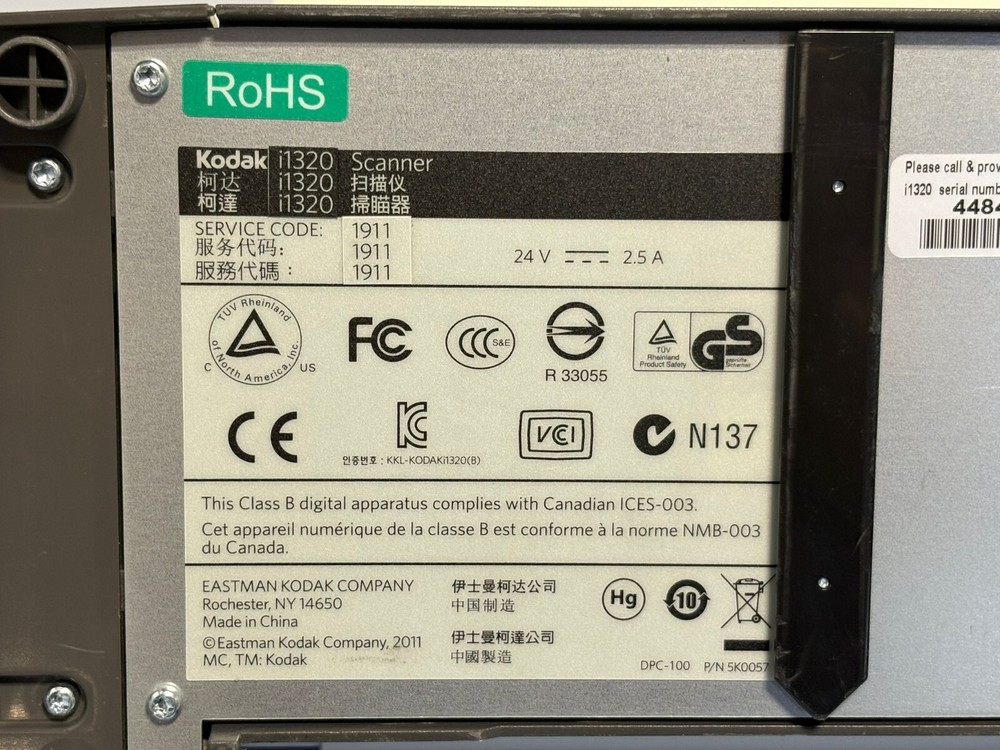 Kodak i1320 Plus Perfect Page Duplex Document Scanner