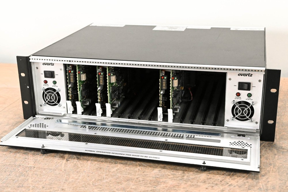 Evertz 7700FR-C Multiframe Chassis with Cards CG00422