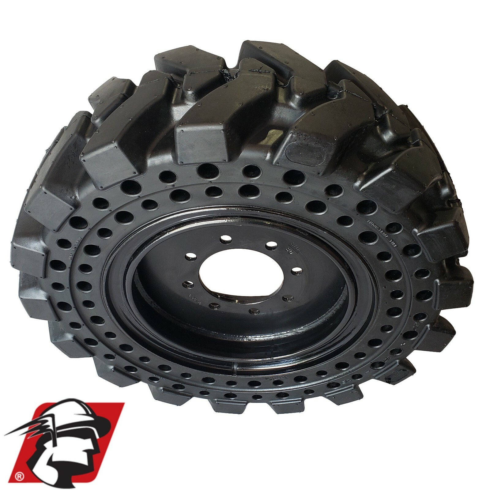 10x16.5 Maximizer GT Solid Skid Steer Tires 4 Tires & Wheel 30x10-16 10-16.5