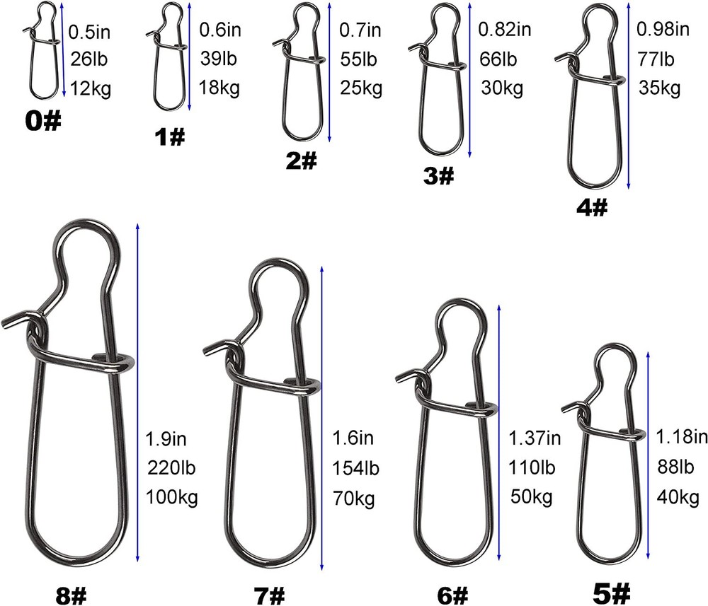 100pcs Duo Lock Snaps Stainless Steel Black Nice Snap Swivel Solid Ring Size 0-8