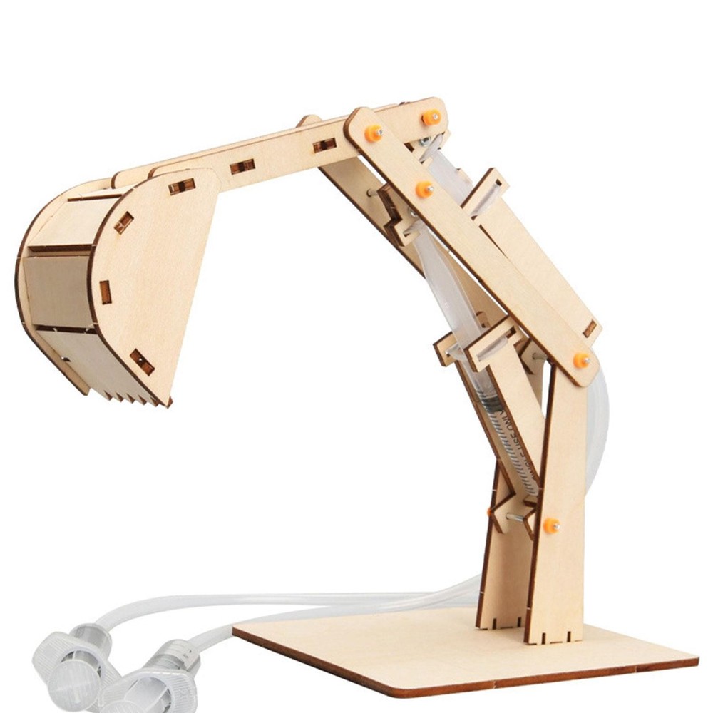 Science Experiment Project Hydraulic Excavator Toy Develops Motor Skills 3D