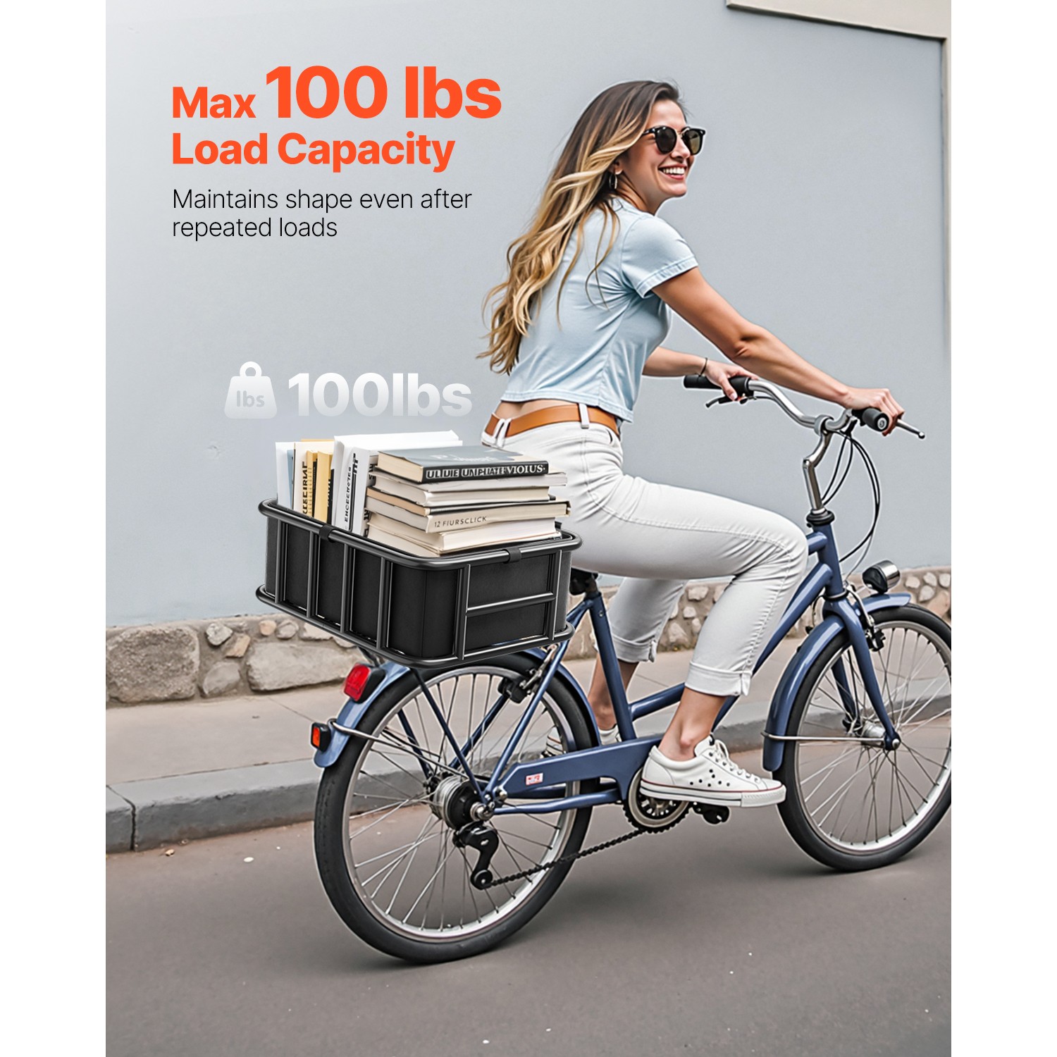 Rear Bike Basket Medium Bicycle Basket Cargo Net Rainproof Cover Liner