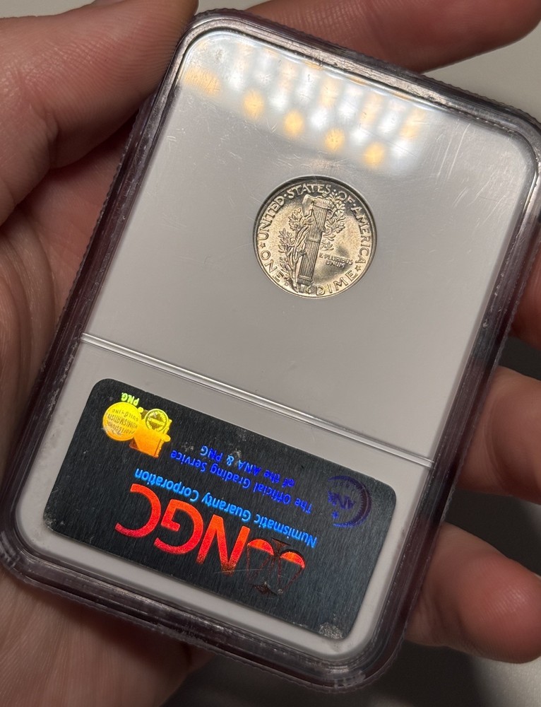 1941-D Mercury Dime NGC MS65FB Blast White Gem BU