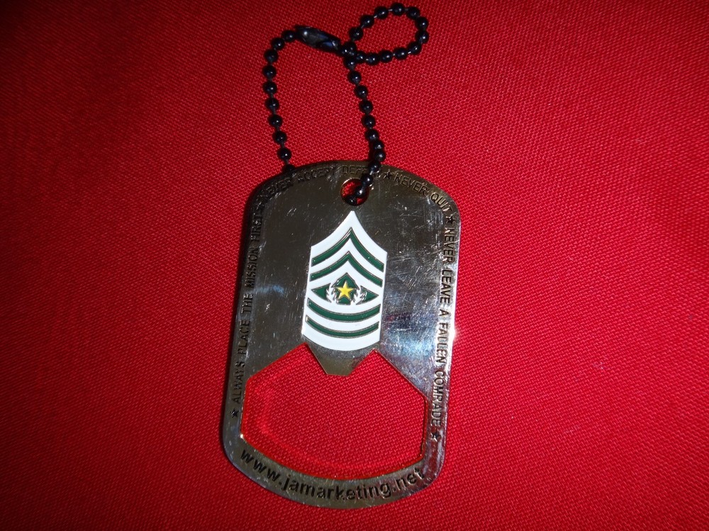 US Army COMMAND SERGEANT MAJOR E-9 SMA 2010 NOM CONF Keychain Bottle Opener