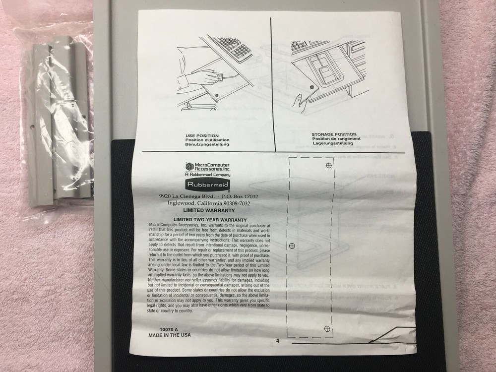 Under Desk Mouse Tray