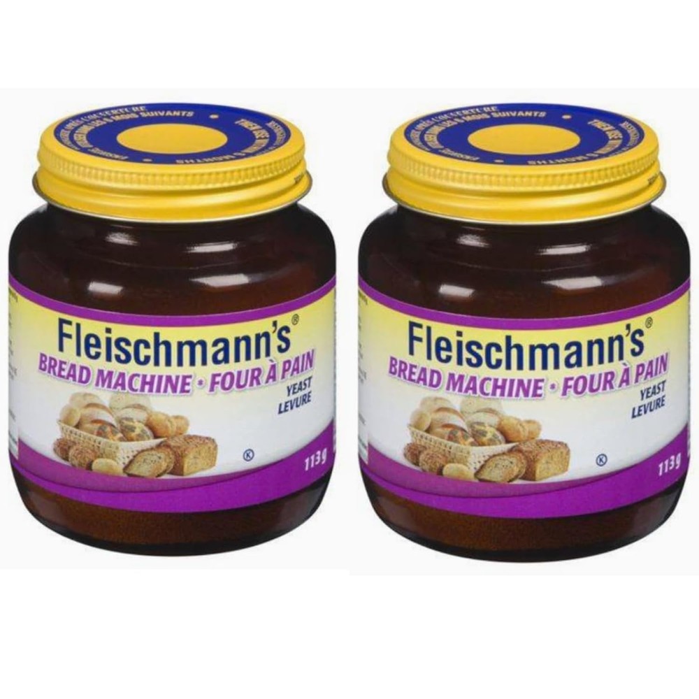 Fleischmann's Bread Machine Yeast,16 Envelopes, 4 oz Jar (Pack of 2)