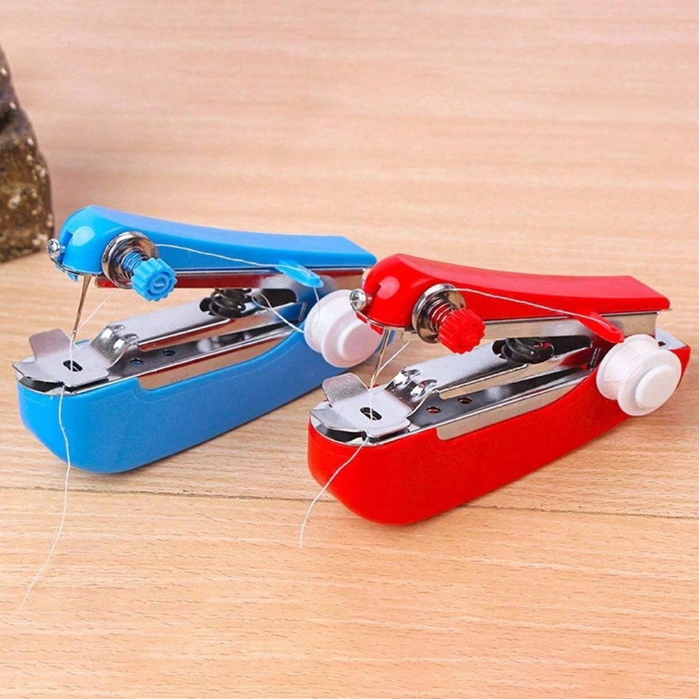 Mini Sewing Machine Handheld Stitching Machine Portable Quick Sewing DIY Craft