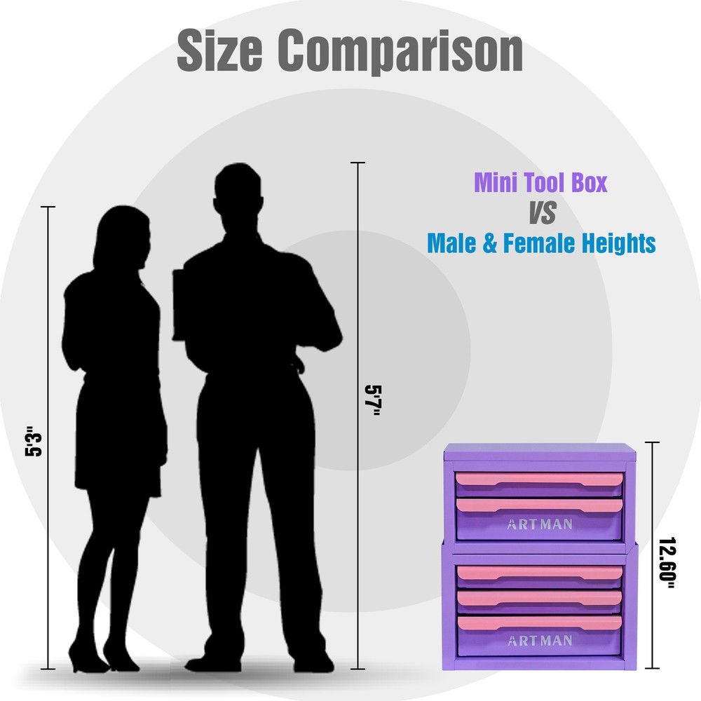 2+3 Layer Drawer-Style Organizer Boxes,Office Desk Workstation Tool Storage Rack