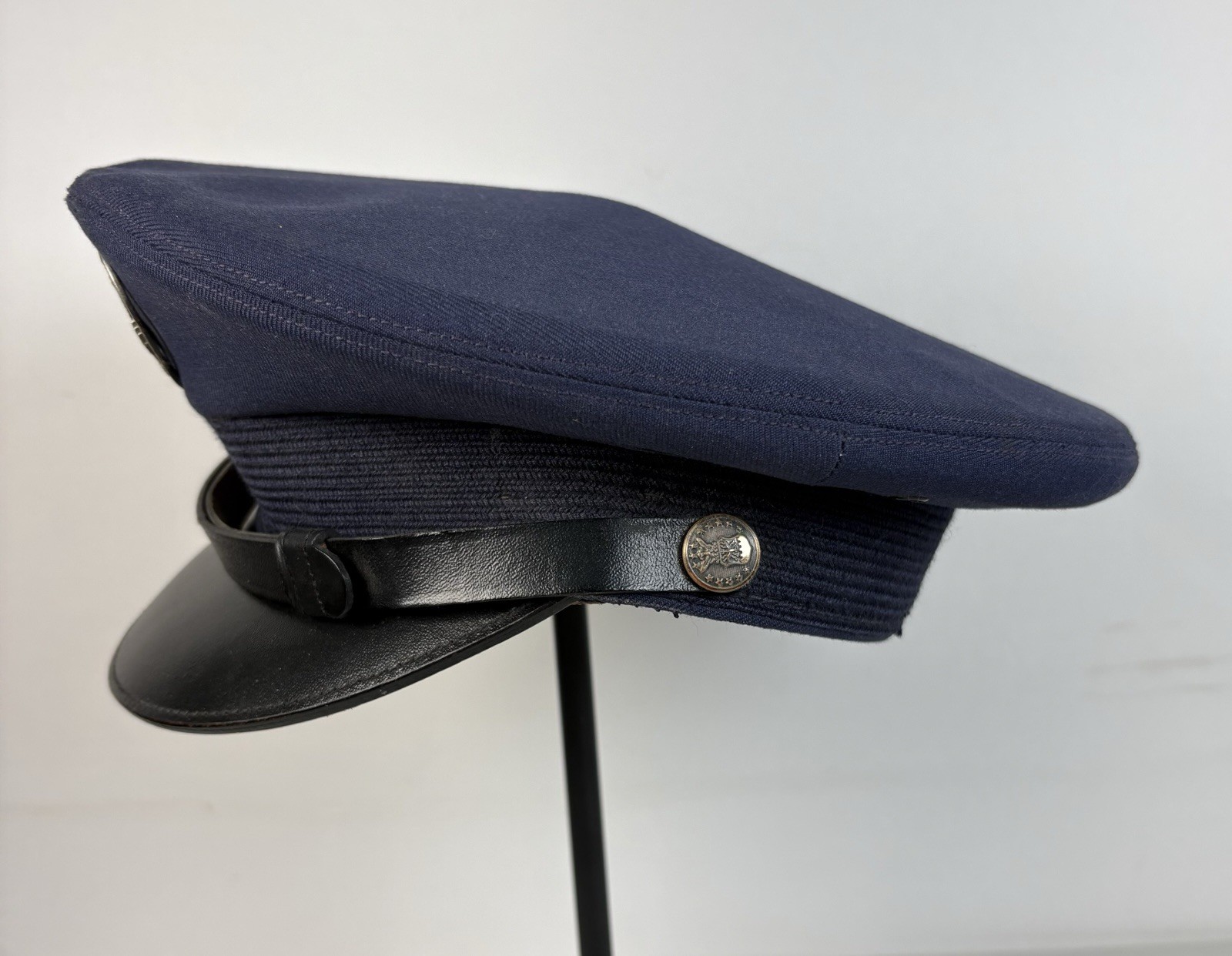 NAMED Vietnam Era USAF Service Cap Bancroft DSA 1970 Type I Hat Air Force Blue