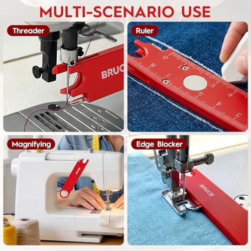 Sewing Machine Needle Threader, 4 in 1 Automatic Quick Threading Tool,