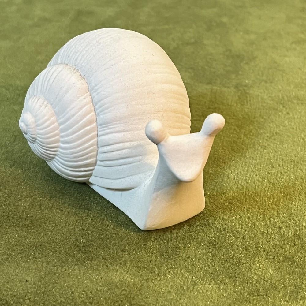 Ceramic Bisque-Unpainted 4” Small-SOLID -1/2 lb. SNAIL Statue-Ready 4 U To Paint