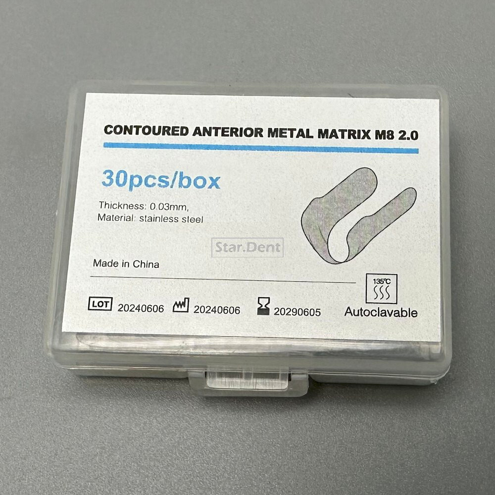 Dental Proximal Contoured Anterior Strips Twin Matrices Metal Matrix Strip Bands