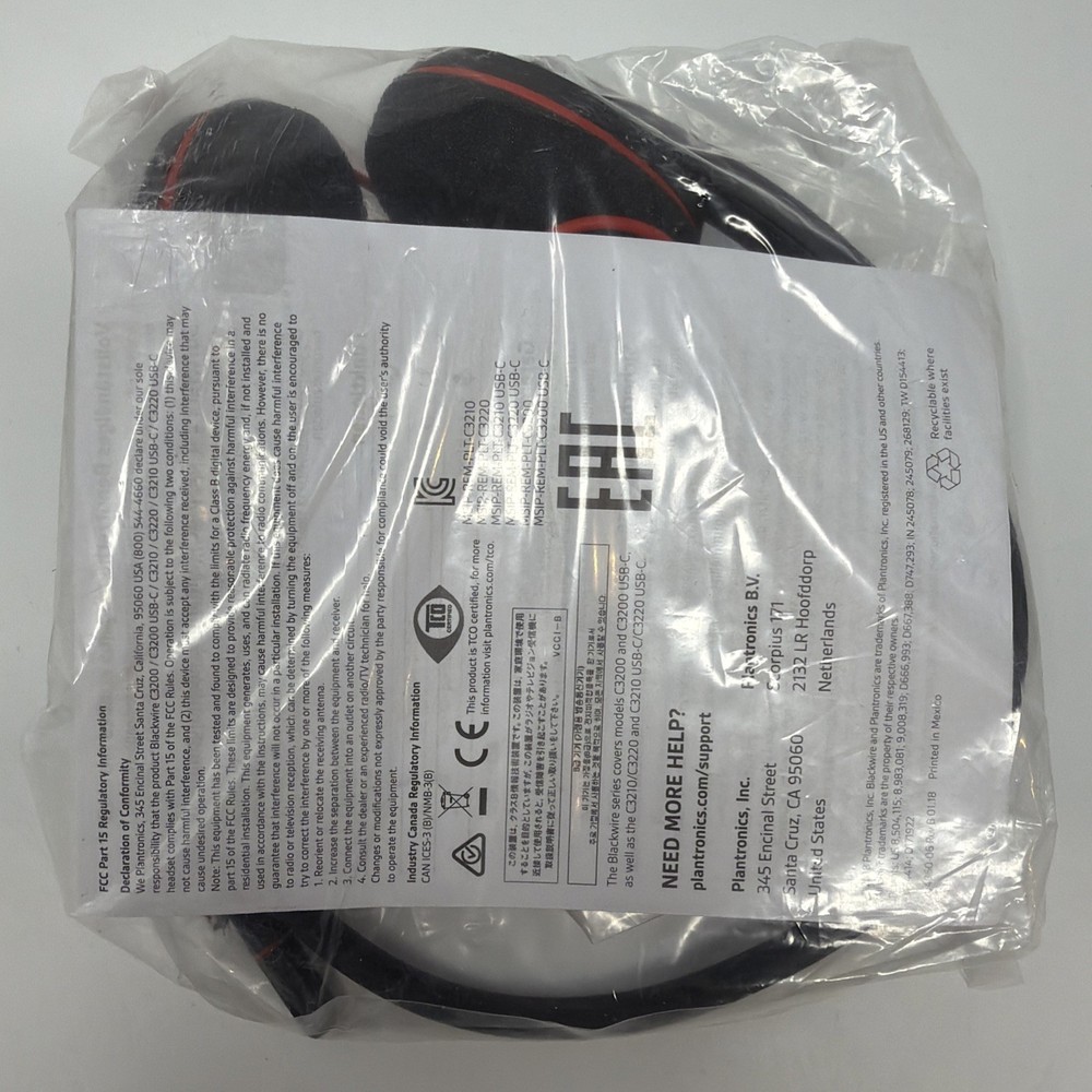 Plantronics Blackwire C3220 Wired USB-A Headset USB 2-Ear Full Headset