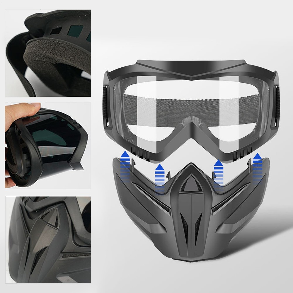 Goggles With Face Cover Riding Goggles Adjustable Motorcycle Goggles