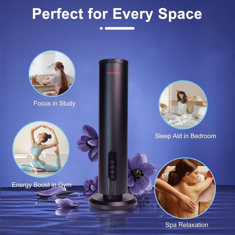 Air Diffuser Bluetooth Waterless Essential Oil Aromatherapy Diffuser with Tim...