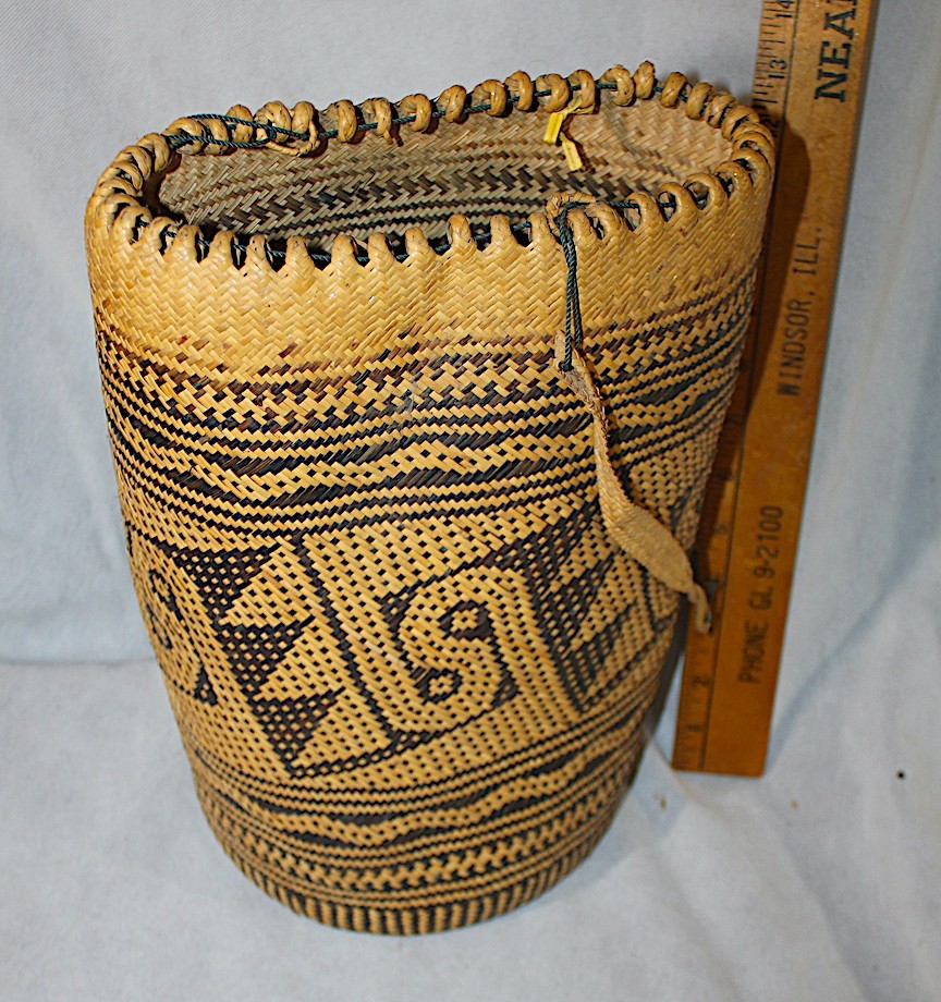 Lot of 6 Vintage Ajat Basket Penan People Borneo 20th Century Tribal