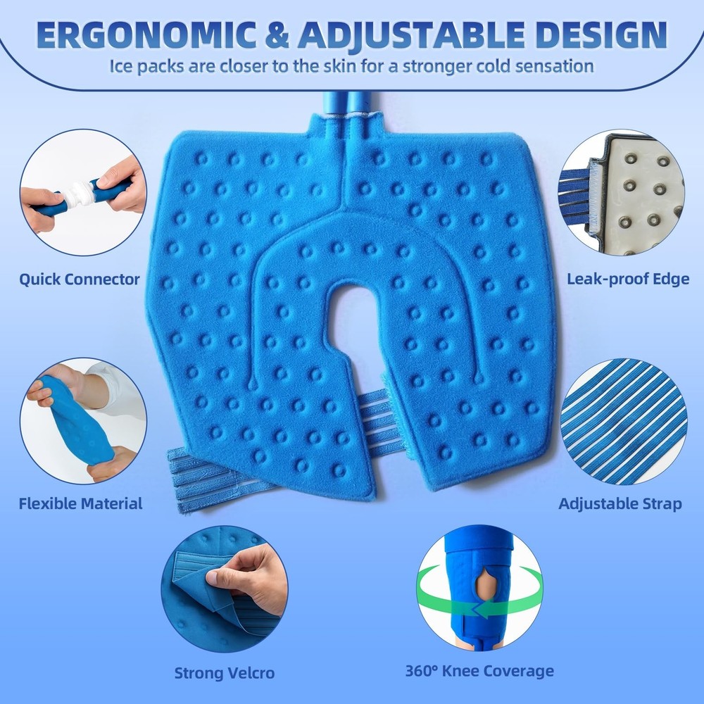 Ice Machine for Knee After Surgery Cold Therapy Machine for Knee Replacement ...