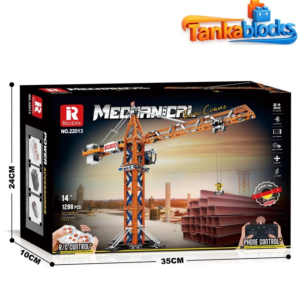 1288PCS Remote Control Tower Crane Model Building Blocks Bricks  Christmas gift