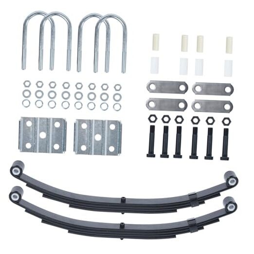 Trailer Leaf Spring Kit,4 Leaf 1750lb Capacity Double Eye Spring for 3500lb