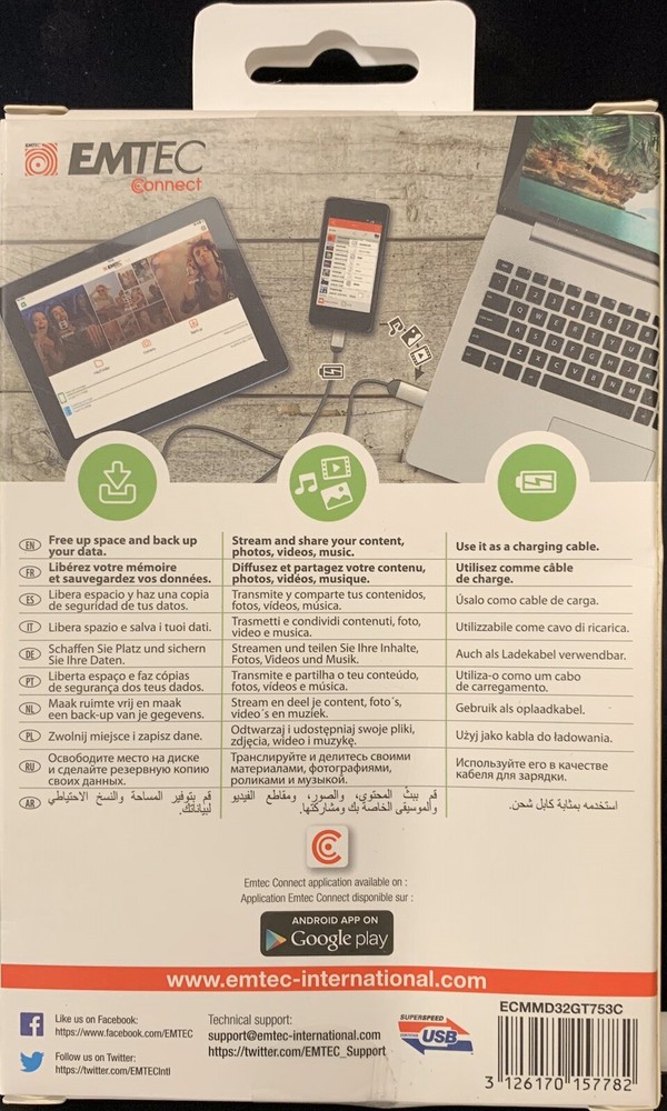 EMTEC USB 3.1/Type-C (ECMMD32GT753C)