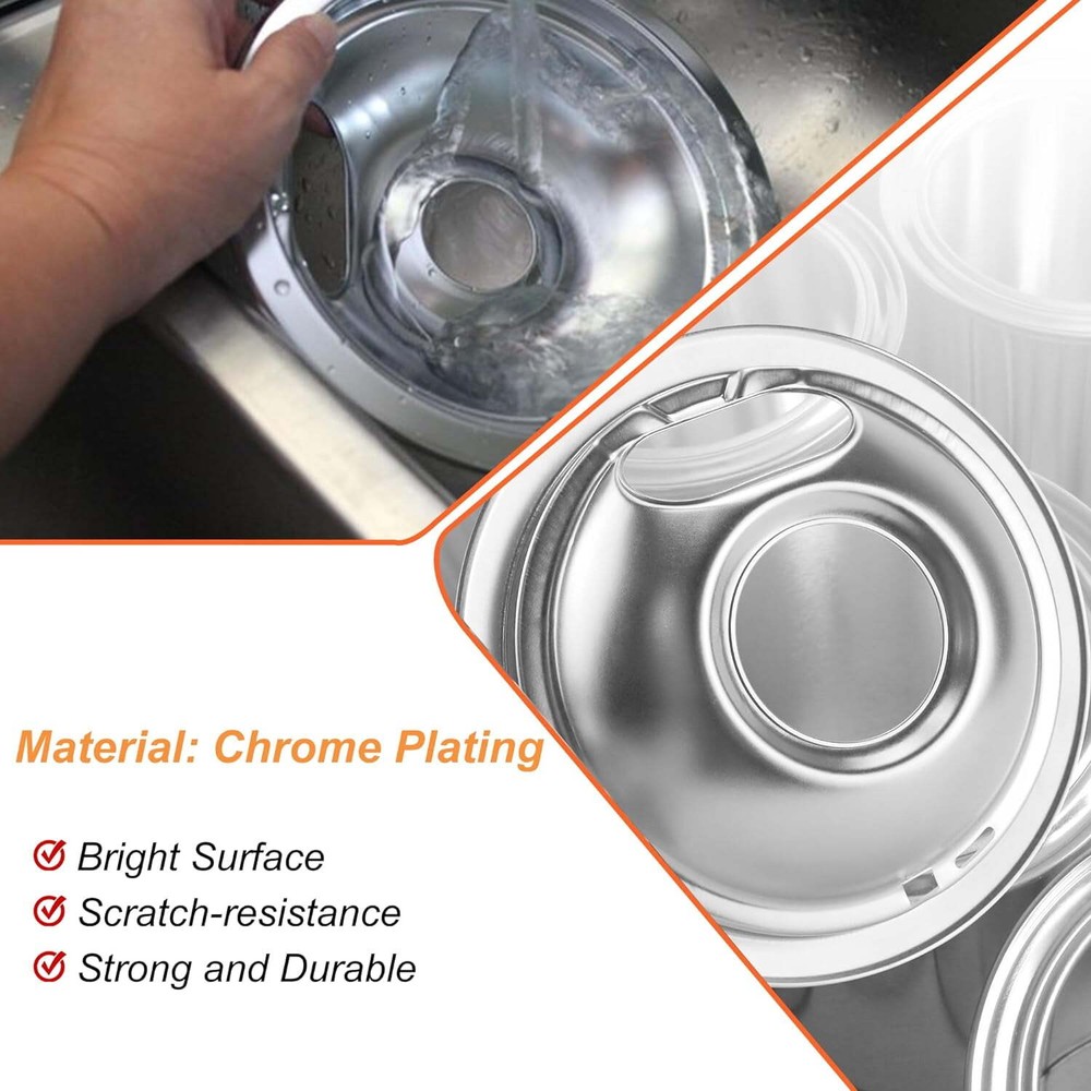 MP22YA Electric Range Burner Element Unit Set w/ Element Receptacle Kit Drip Pan