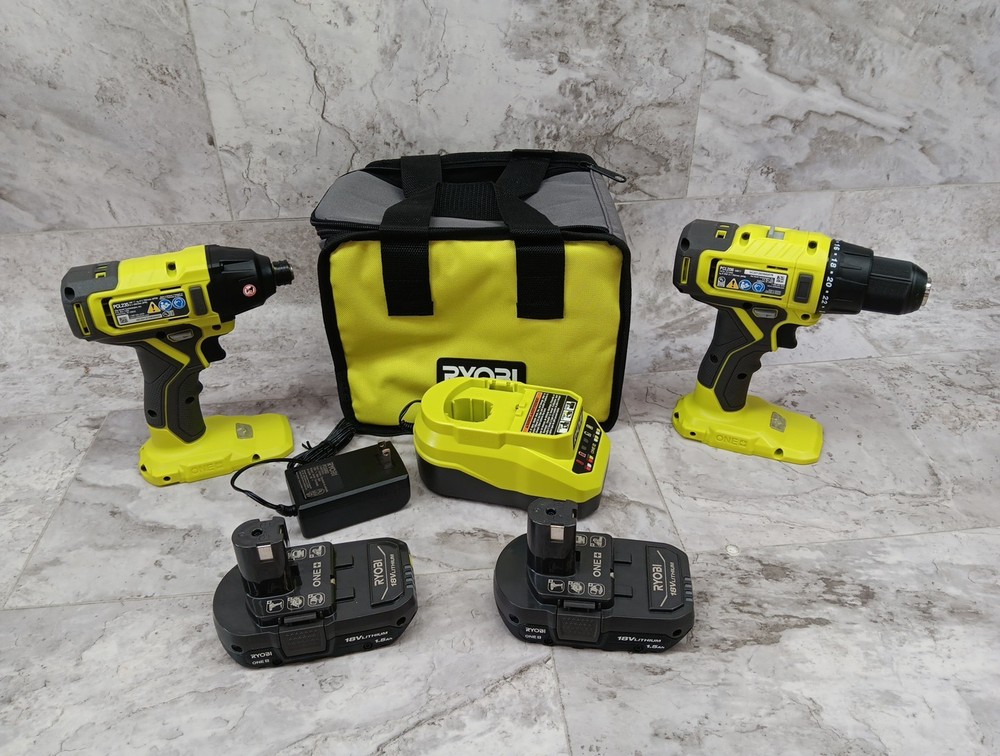 Ryobi ONE+ 18V Drill/Driver 2-Tool Combo Kit - PCL1200K2