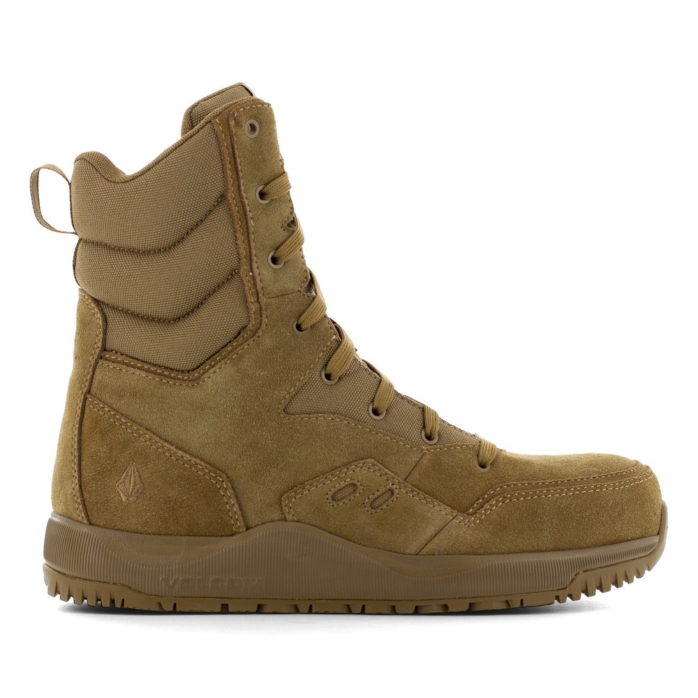 Volcom Men's 8" Comp Toe Work Boot - Stone Force - Taa Com Coyote - 9.5 Medium