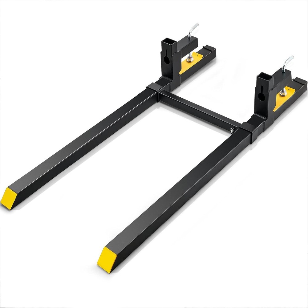 Versatile Loader Pallet Forks - 2000 lbs Capacity with Stabilizer for Tractors