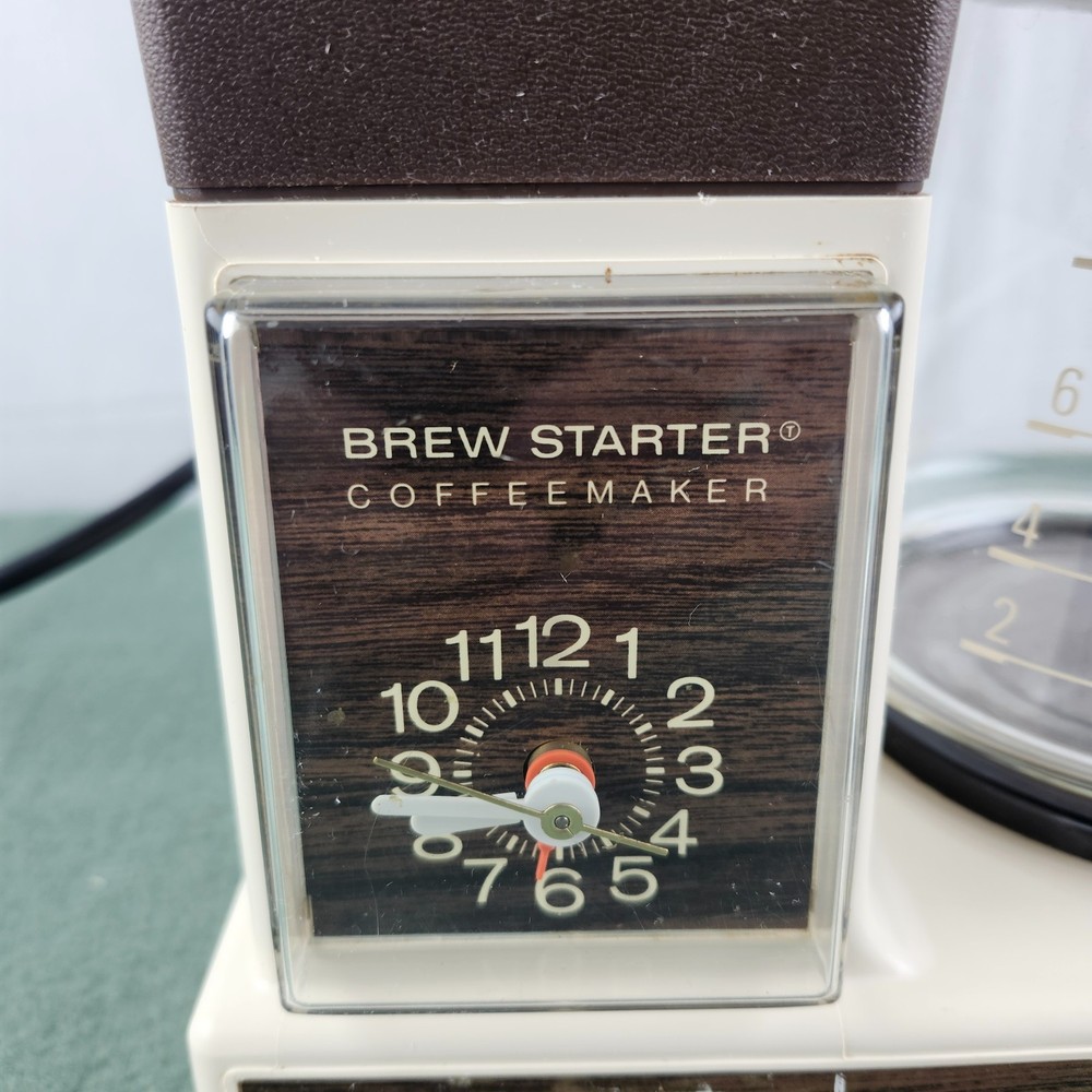 Vintage General Electric 10 Cup Brew Starter Coffee Maker Auto Drip