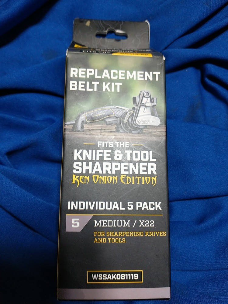 Work Sharp Knife & Tool Sharpener MEDIUM Grit Replacement Belt Kit WSSAK081119