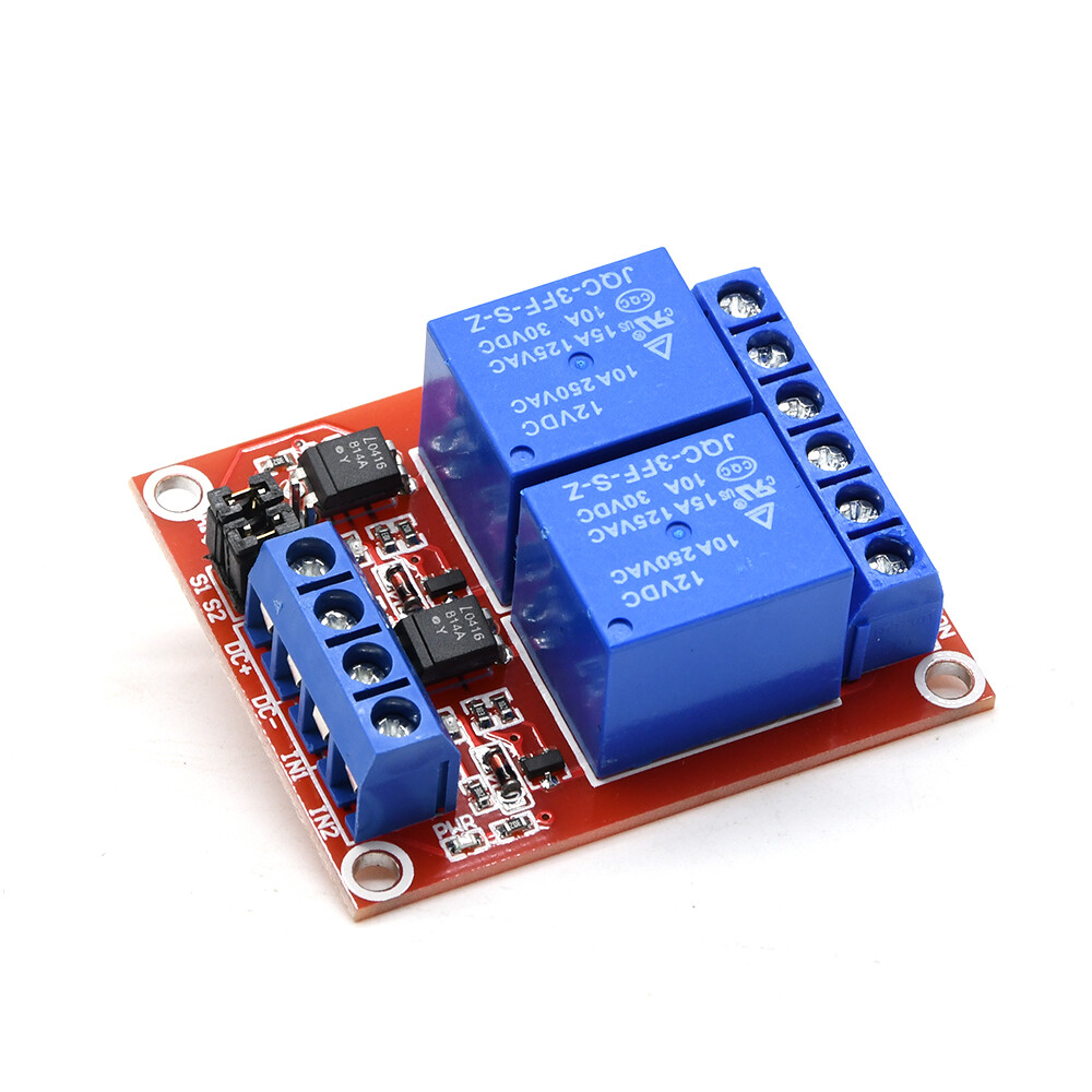 2-Channel 12V Relay Module Optocoupler High and Low Level Trigger