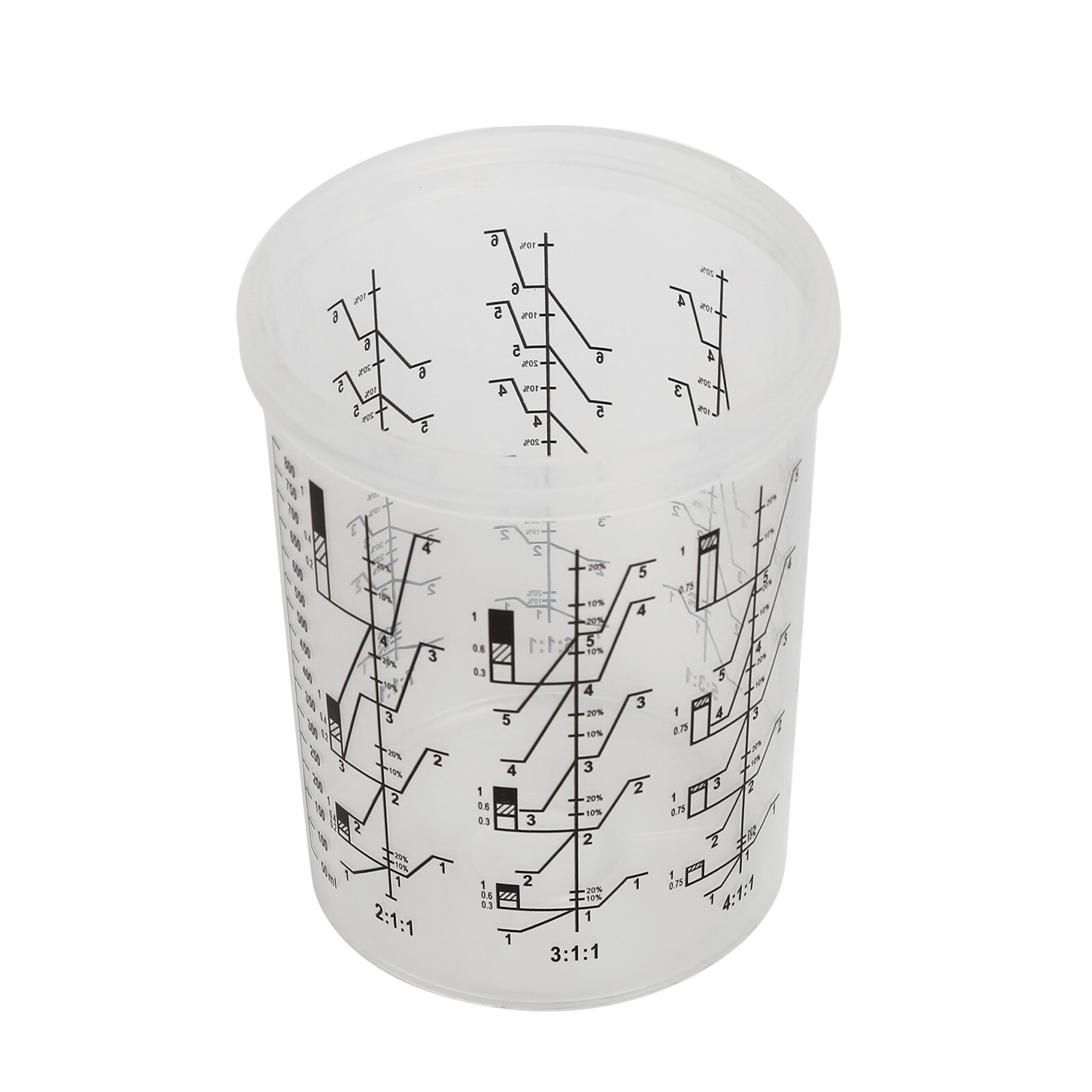 50 Pack 27 Ounce Disposable Paint Spray Gun Cup Kit w/ Cup Liners &Sealing Plugs