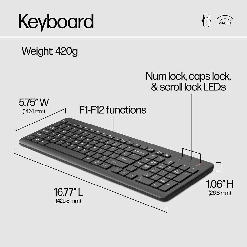 HP 330 Wireless Mouse and Keyboard Combination