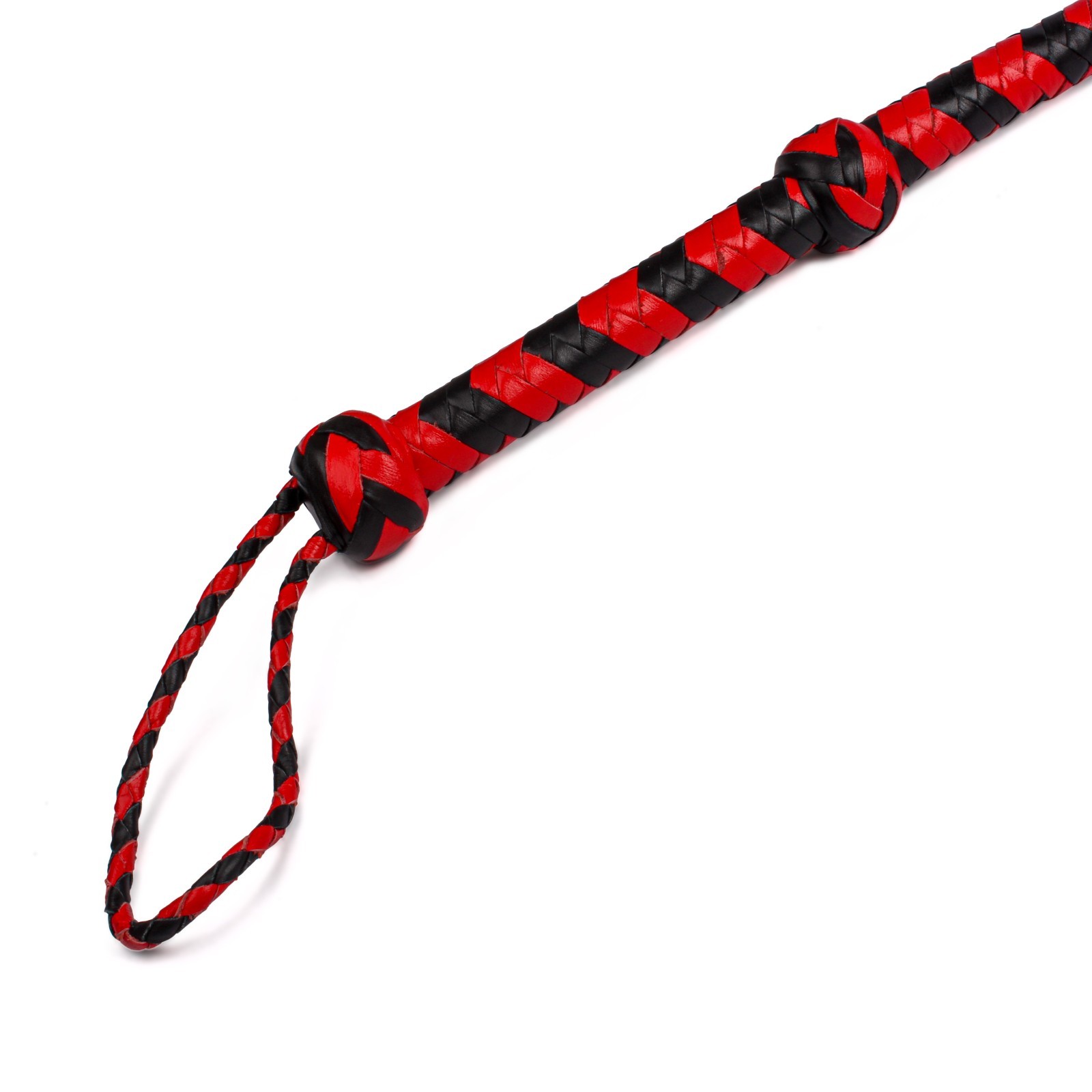 Indiana Jones Genuine Leather Red/Black 6 Ft, 8 Ft Bull Whip