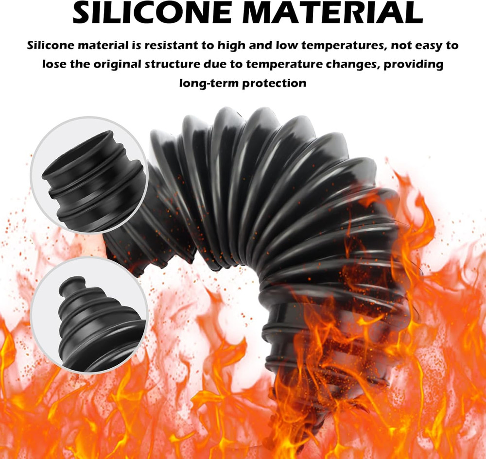 2PCS Inner Tie Rod Boot KitMulti-Size Adjutable Rack and Pinion Boot Kit with P